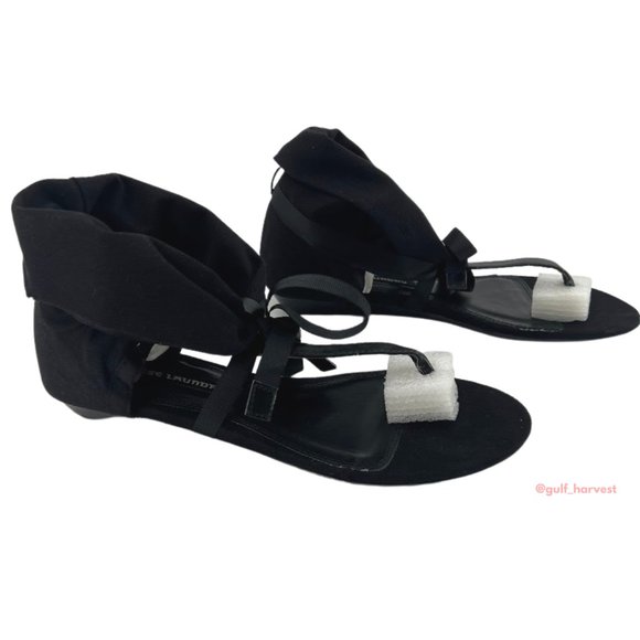 Chinese Laundry Women's Black Twill Sudoku Low Wedge Thong Sandal, Choose Size - Picture 6 of 14